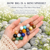 18 Mini Sphere Pocket Crystal Set + Velvet Pouch Set