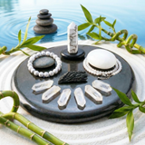 White Howlite & Crystal  Zen Companion Set