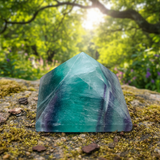 Multicolor Fluorite Pyramid - Small
