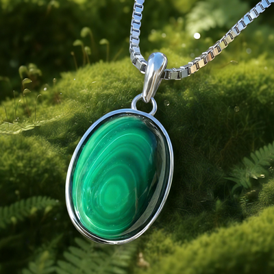Malachite & Silver Transformation Necklace