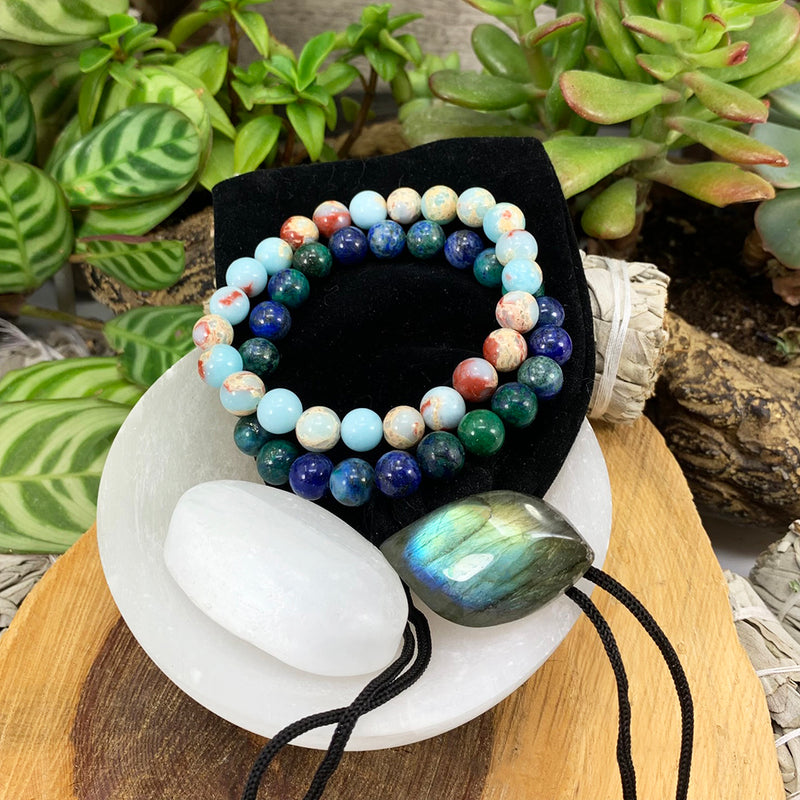 Throat Chakra Mala Bracelet Set🌈