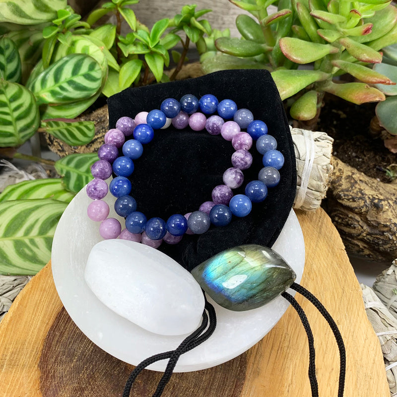 Third Eye Chakra Mala  Bracelet Set🌈