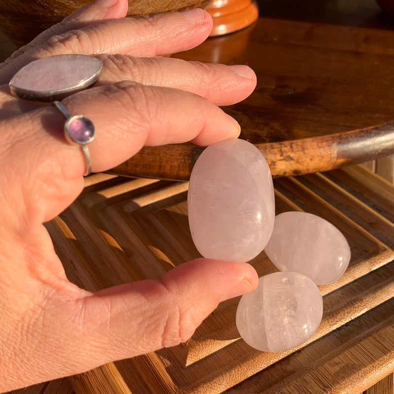 Rose Quartz Tumbled Ellipse