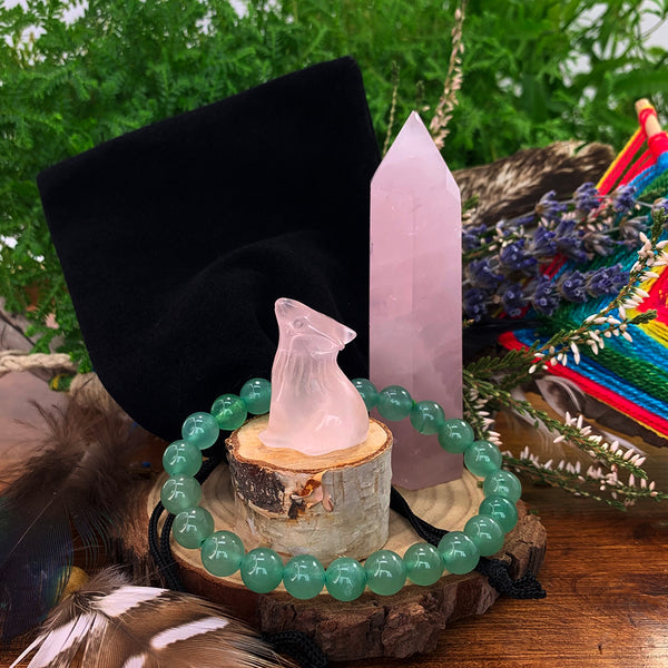 Spirit of Love – Rose Quartz Crystal Totem Set