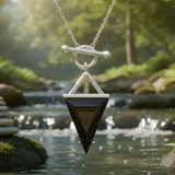 Black Onyx & Silver Guardian Necklace -