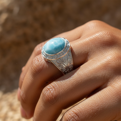 Larimar Wisdom Ring