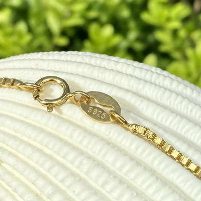 Gold Plated Box Chain Necklace