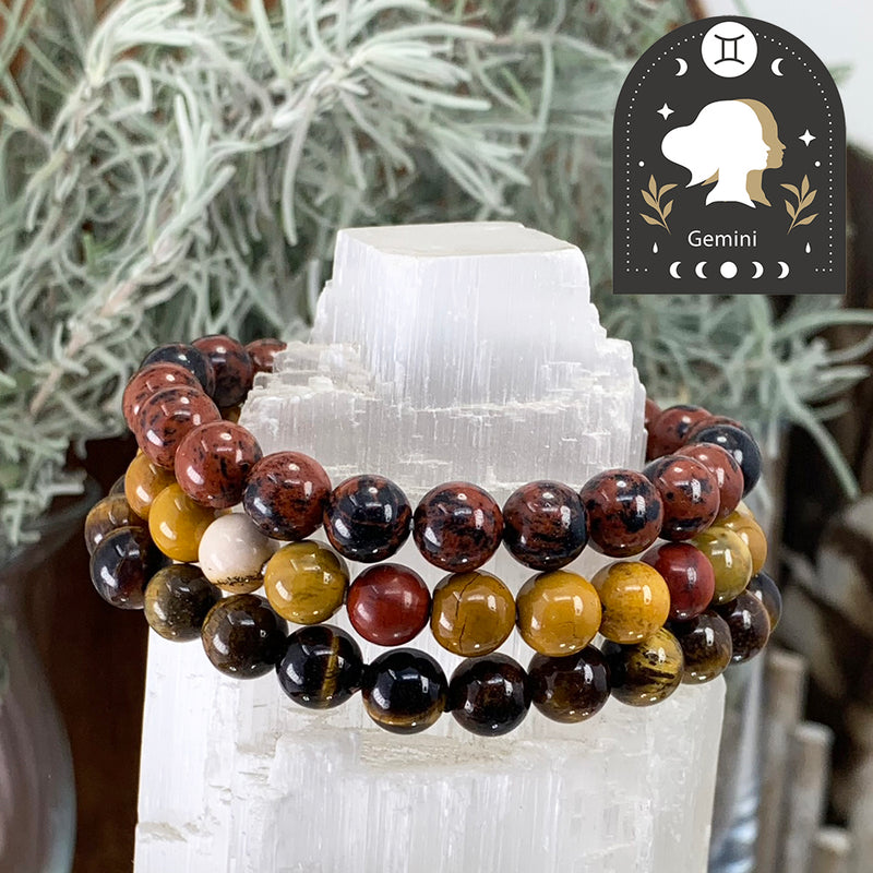 ♊ Gemini - May 21st - June 20th - Zodiac  Astrology Crystal Bracelets Set