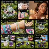 49-Piece Rose Quartz & Loving Stones Feel-Good Crystal Set