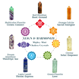 14 Pcs Crystal Points Chakra Stones Bundle Set