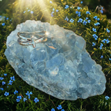 SAVE 60% Celestite Geode & Faith Opal Ring Set