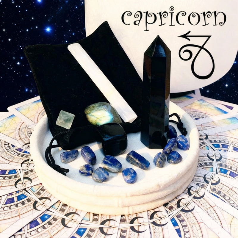 ♓ Capricorn - Zodiac Crystal Set