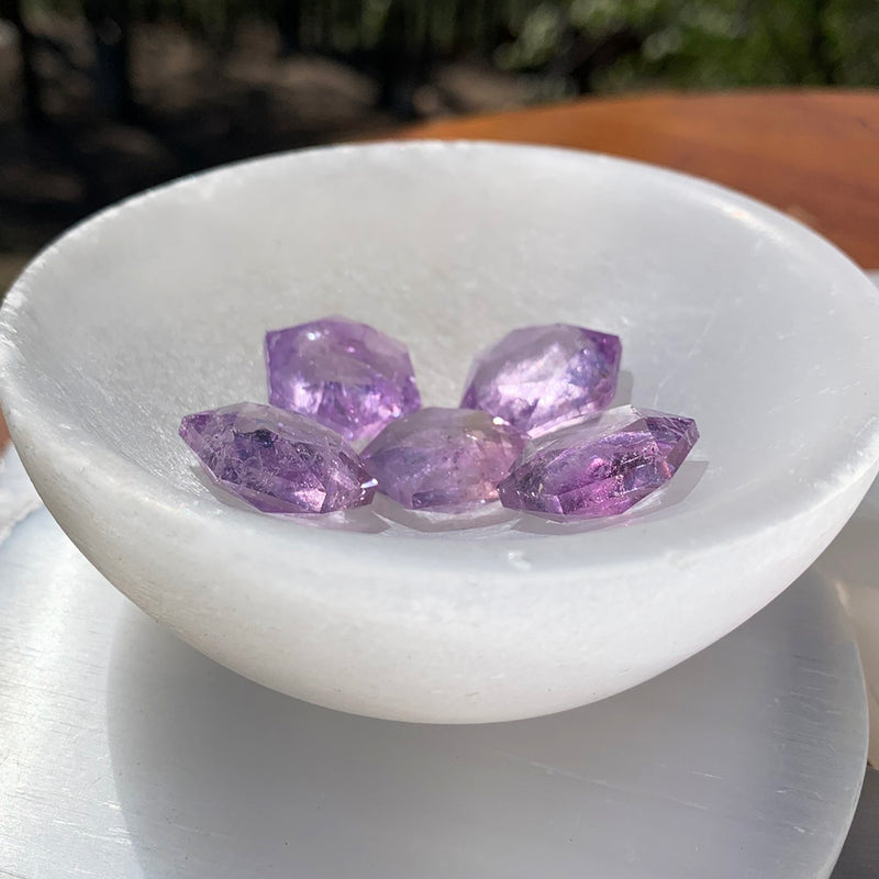 Amethyst Sacred Geometry Faceted Crystal