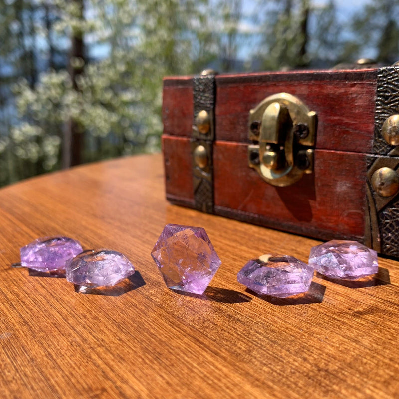 Amethyst Sacred Geometry Faceted Crystal - $5 Deal