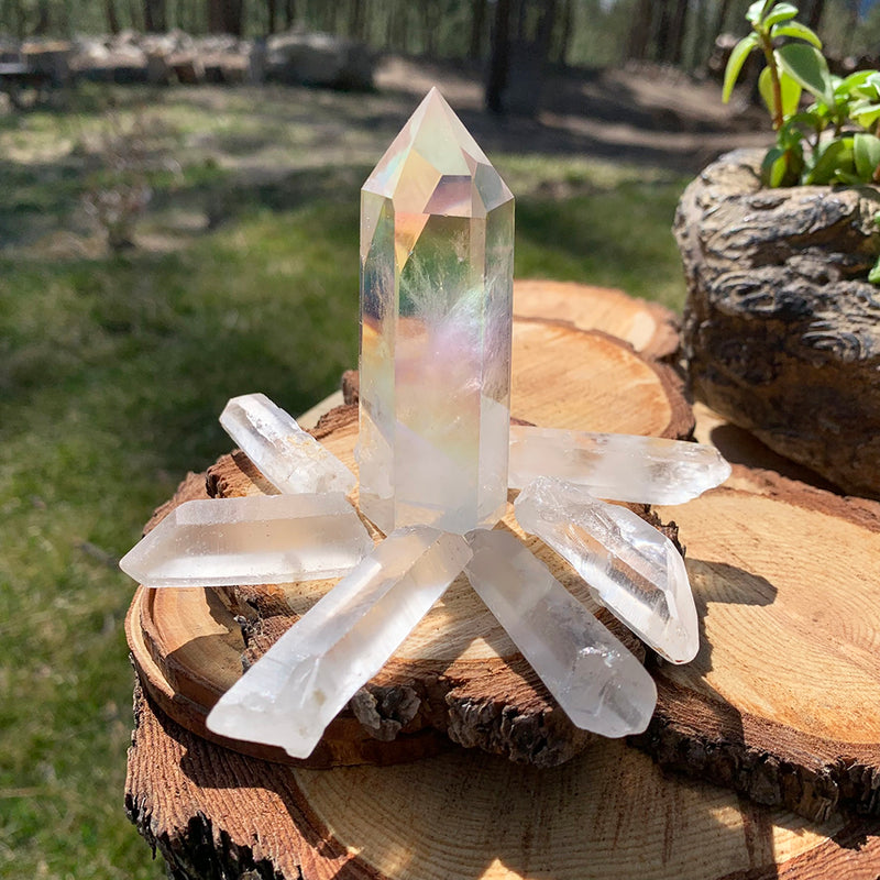 8-Piece Angel Aura Point + Quartz Shards Set