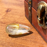 Angel Hair Rutilated Quartz Teardrop Cabochon