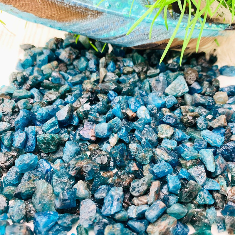 WORKING ON Apatite Rough Mini Gemstones (250 Grams) - tumbledstone