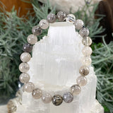 Mala Black Tourmaline Quartz Bracelet With Velvet Pouch