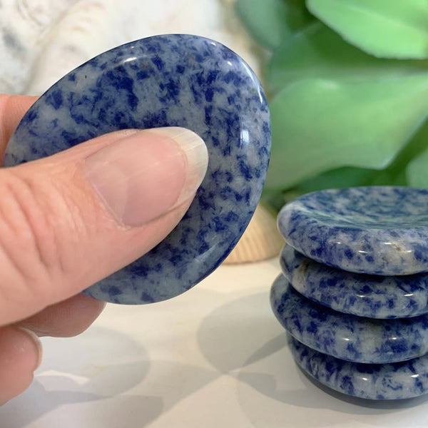 Blue Spot Jasper Worry Stone - worrystone