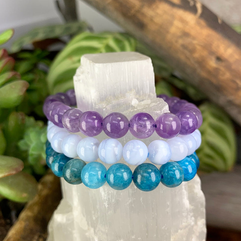 Celestial Connection 3-PC Crystal Mala Bracelet Set