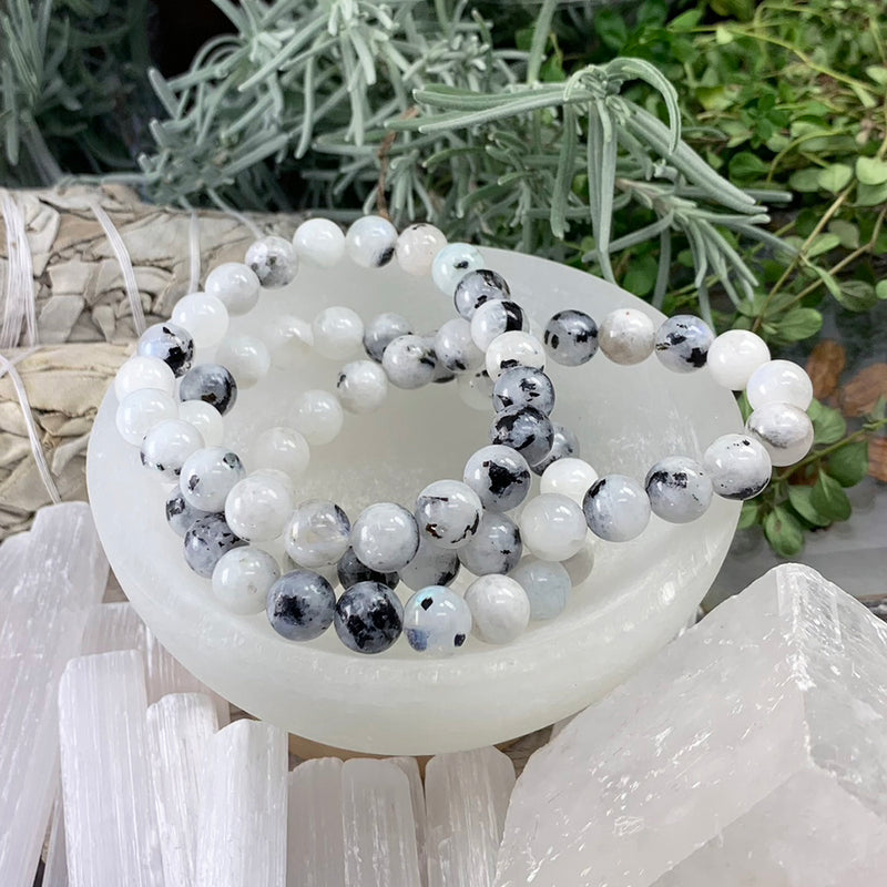 Mala Moonstone Bracelet With Velvet Pouch