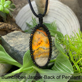 Bumblebee Macramé Pendant Necklace