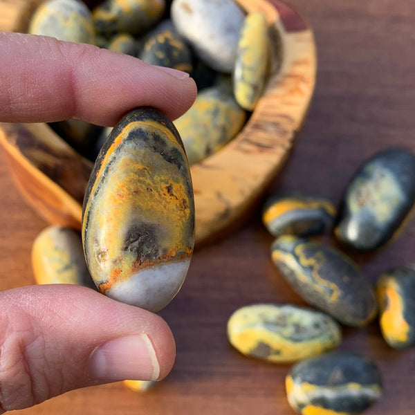 Bumblebee Yellow Jasper Tumbled Stone