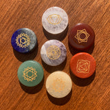 7-Chakra Engraved Crystal Stone Set