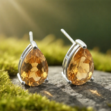 Citrine & Sliver "Abundance" Stud Earrings