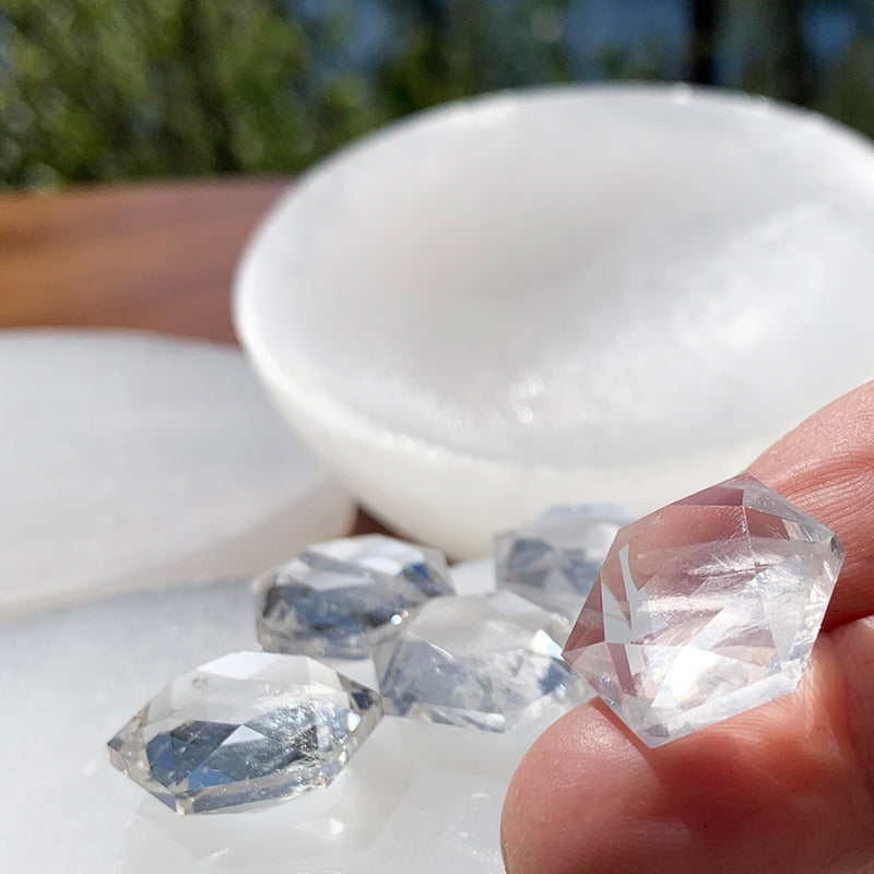 Clear Quartz Sacred Geometry Faceted Crystal