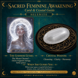 🌙 Sacred Feminine Awakening Oracle Deck, 13 Crystal Companion Set & Course