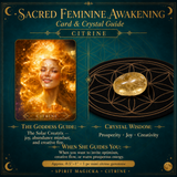 🌙 Sacred Feminine Awakening 13 Oracle Card Deck, Mini Gemstones & Course