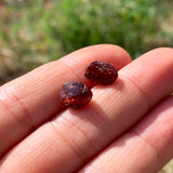 Earrings - Garnet Raw Stone Studs