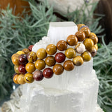 Mala Golden Mookaite Jasper Bracelet With Velvet Pouch