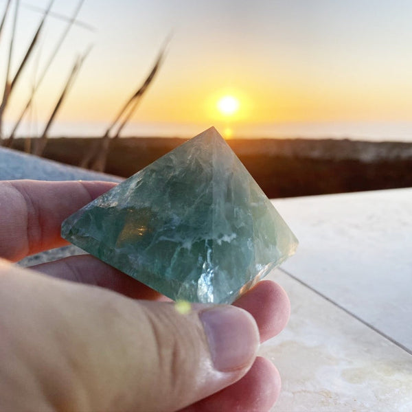 Green Fluorite Pyramid - Medium - pyramids