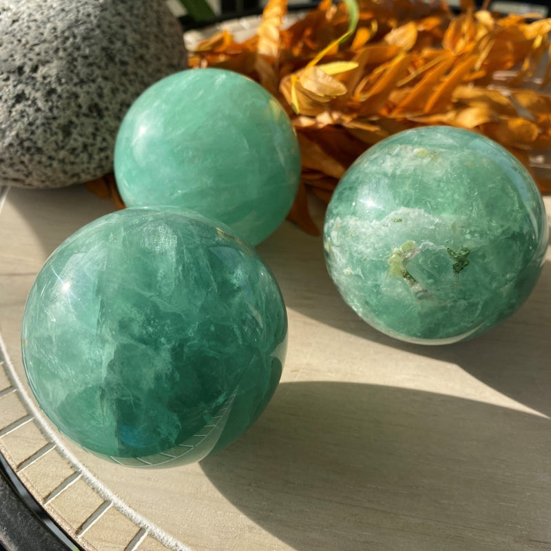 Green Fluorite Sphere - sphere