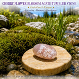 Cherry Flower Blossom Agate Tumbled Stone