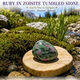 Ruby in Zoisite Tumbled Stone