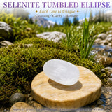 Selenite Ellipse Stones