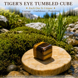 Tiger's Eye Tumbled Cube