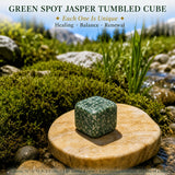 Green Spot Jasper Tumbled Cube