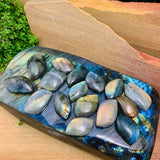 WORKING ON Labradorite Cabs - rawstone