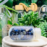 WWW - PRICING -Lapis Lazuli Mini Gemstones Pod Crystal Water Bottle - water