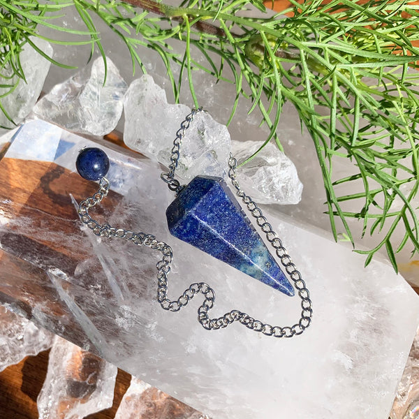 Lapis Lazuli Crystal Pendulum