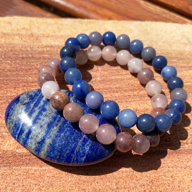 70% Off - Lapis Lazuli & Aventurine Mala Bracelet & Palmstone