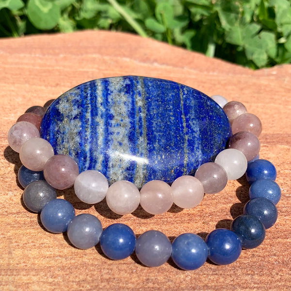 70% Off - Lapis Lazuli & Aventurine Mala Bracelet & Palmstone