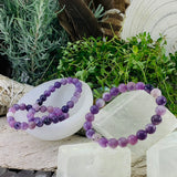 Mala Lepidolite Bracelet With Velvet Pouch