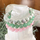 Heart Harmony 3-PC Crystal Mala Bracelet Set