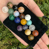 18 Sphere Pocket Crystal Set + Velvet Pouch Set