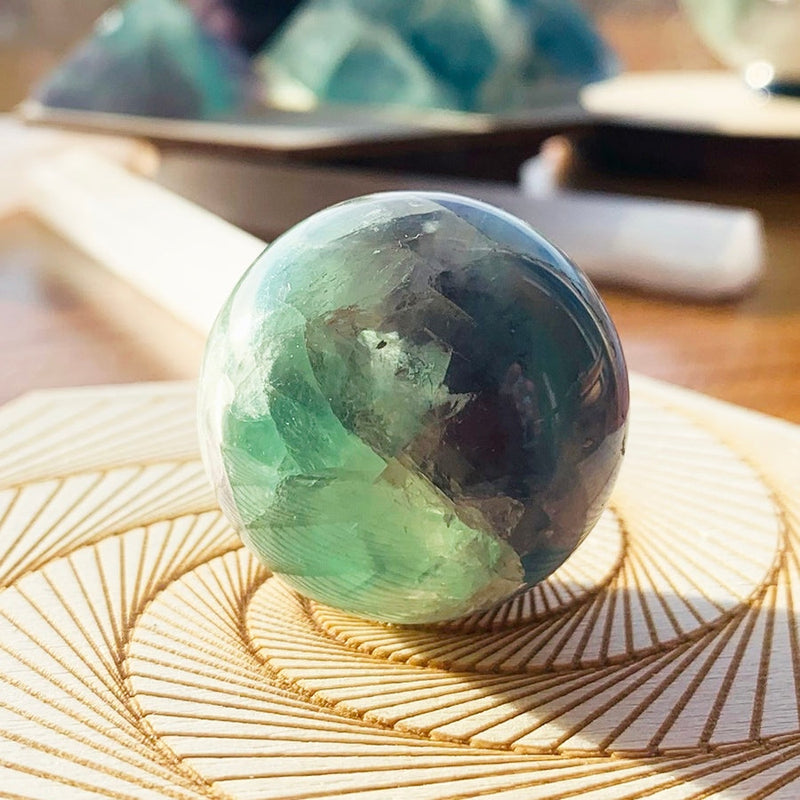 Multicolor Fluorite Mini-Sphere - sphere